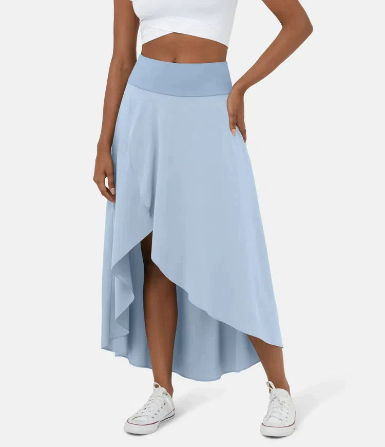 BO | High-Waisted 2-in-1 Casual Midi Skirt