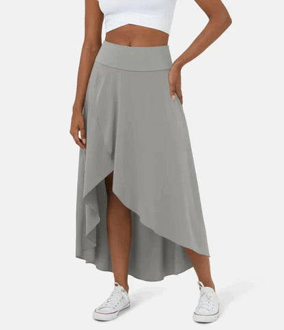 BO | High-Waisted 2-in-1 Casual Midi Skirt